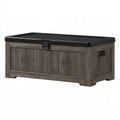 Auflagenbox 152 x 73 x 70 cm Kunststoff Grau Schwarz witterungsbeständig