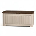Garten-Aufbewahrungsbox 120 cm Kunststoff Beige Braun wetterfest